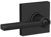 Schlage F Series F40 LAT 622 COL Privacy Lever, Mechanical Lock, Matte Black, Metal, Residential, 2 Grade